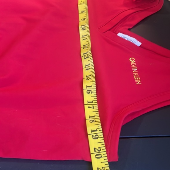 Calvin Klein red,sleeveless,jumper, shorts,V neck,Elastic, tie waist,New - Picture 5 of 14